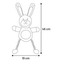 Flamingo Jouet Gommy Lapin avec corde Gris