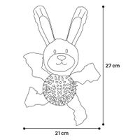 Flamingo Jouet Gommy Lapin avec balle Gris