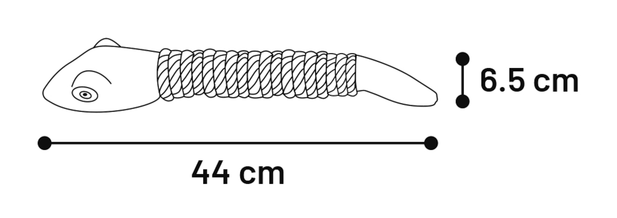 Flamingo Toy Monsjo Snake with rope Green