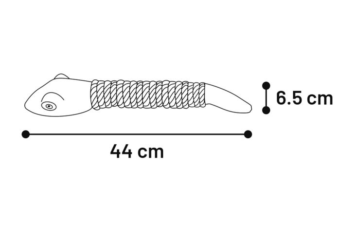 Flamingo Toy Monsjo Snake with rope Green