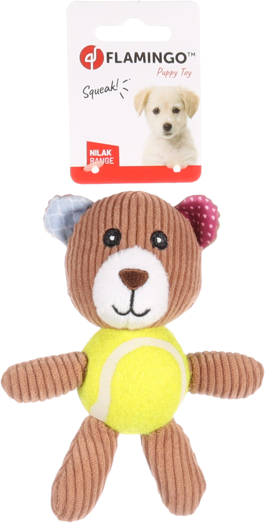 Flamingo Jouet Chiot Nilak Ours avec balle Mélange