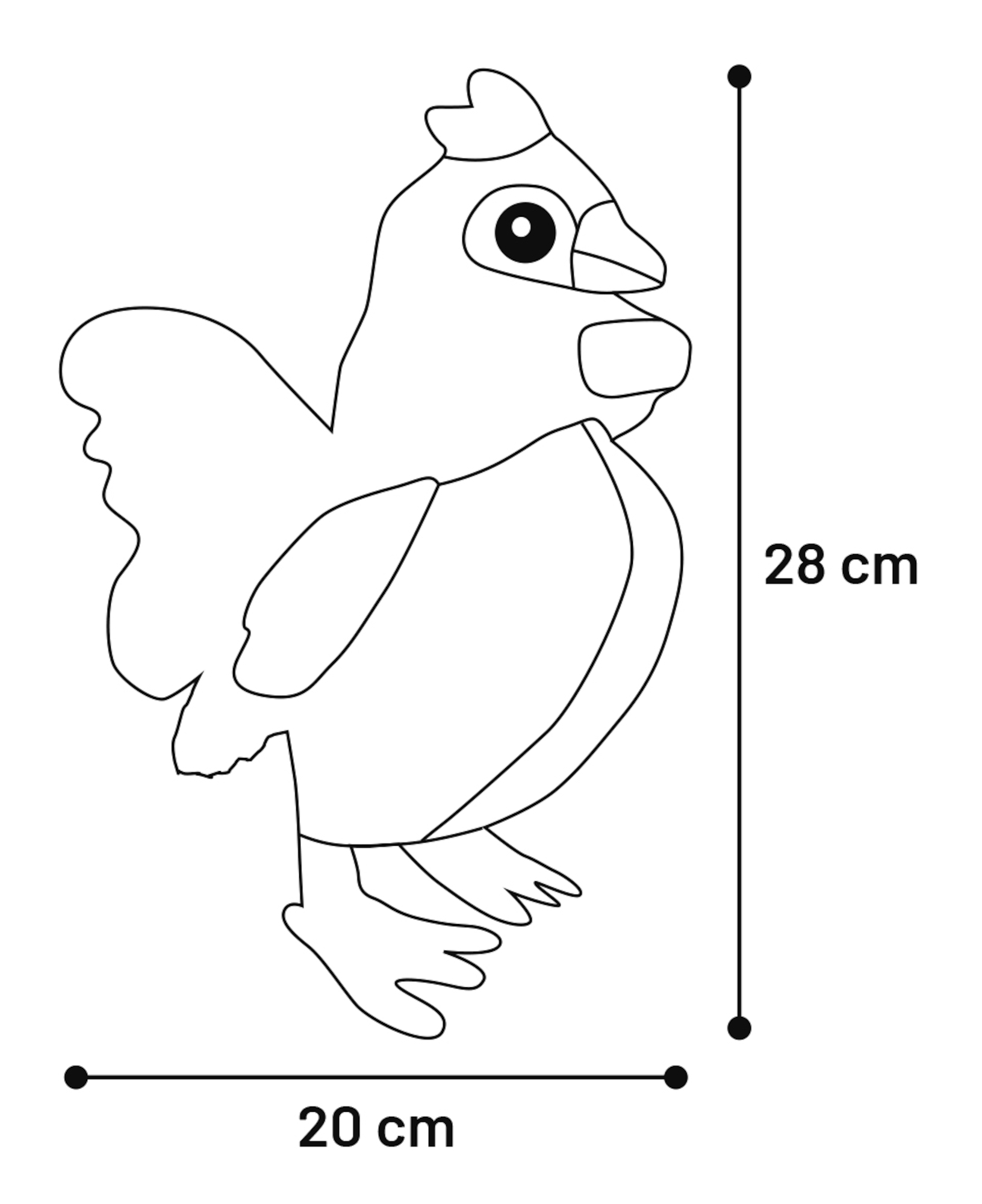 Flamingo Toy Paloma Rooster Dark brown