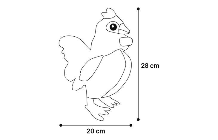 Flamingo Toy Paloma Rooster Dark brown