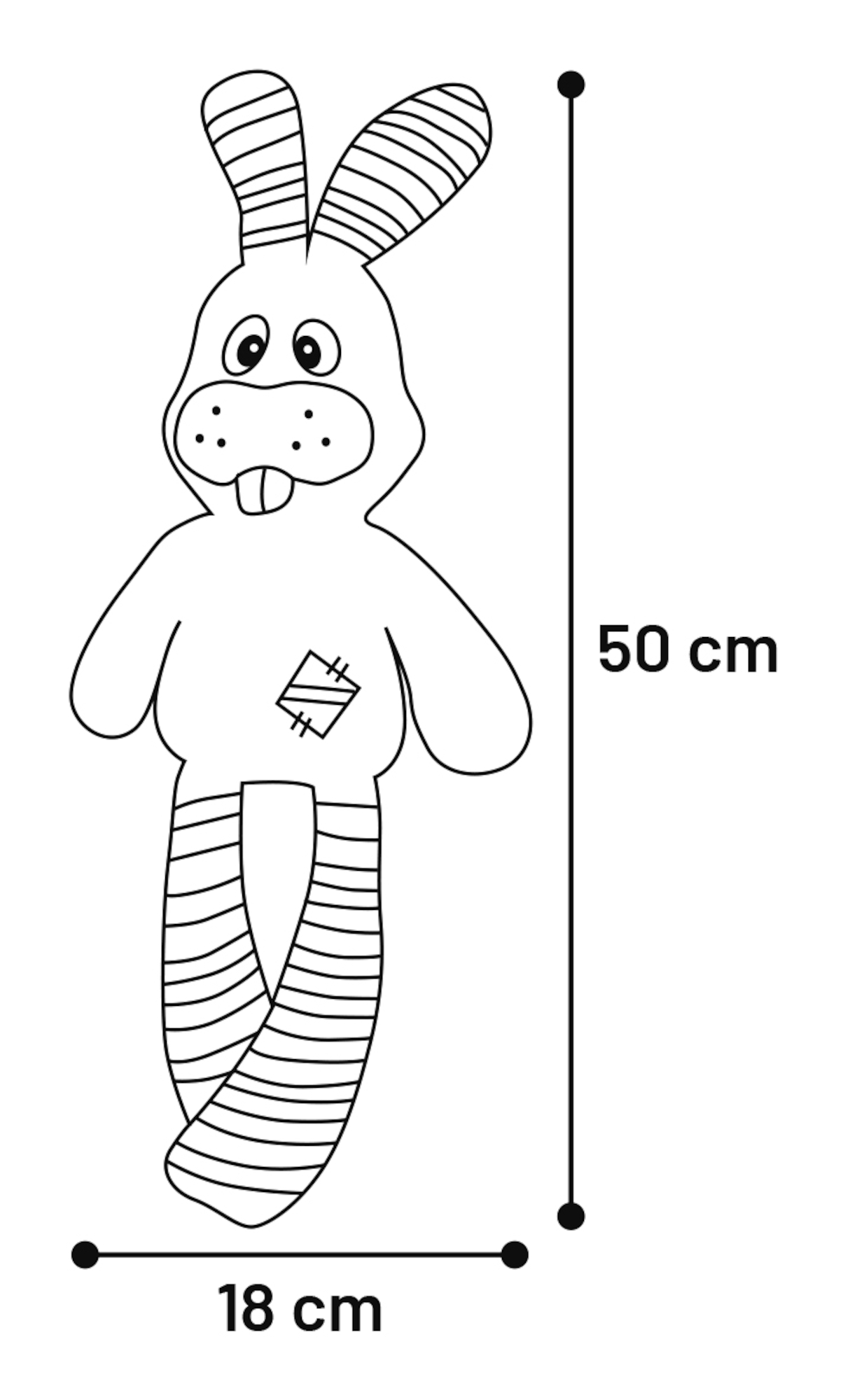 Flamingo Toy Pieno Rabbit Grey