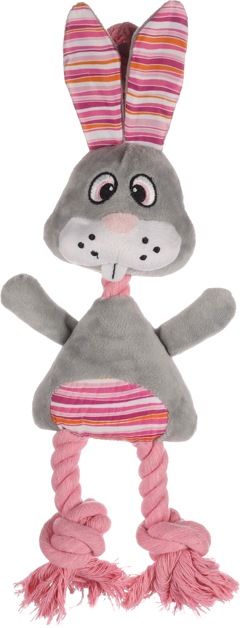 Flamingo Toy Pieno Rabbit with rope Grey