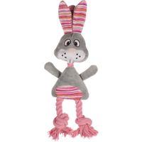 Flamingo Toy Pieno Rabbit with rope Grey