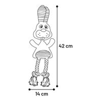 Flamingo Toy Pieno Rabbit with rope Grey