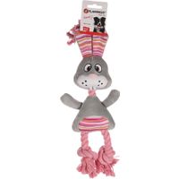 Flamingo Toy Pieno Rabbit with rope Grey