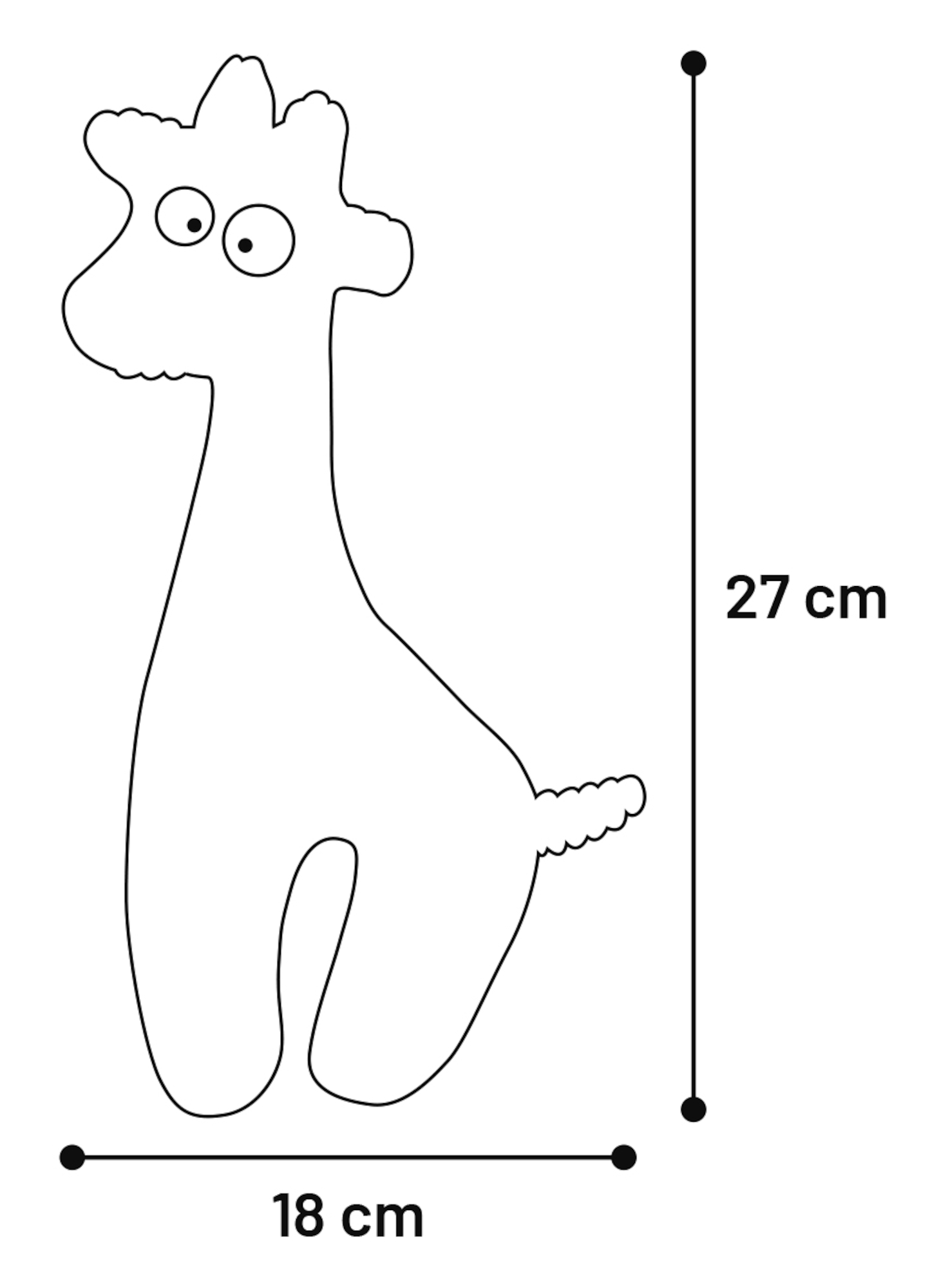 Flamingo Speelgoed Pebbles Giraf Geel