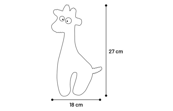 Flamingo Speelgoed Pebbles Giraf Geel