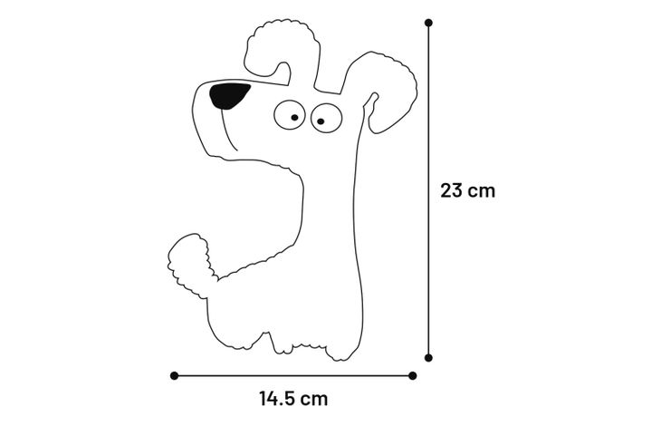 Flamingo Speelgoed Pebbles Hond Blauw