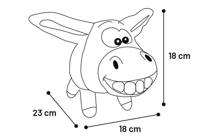 Flamingo Toy Xido Donkey Grey