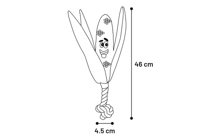 Flamingo Toy Xibor Corn with rope Orange