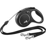 Flexi Retractable leash New Classic Cord Black