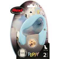 Flexi Flexi Retractable leash Puppy Tape Light blue
