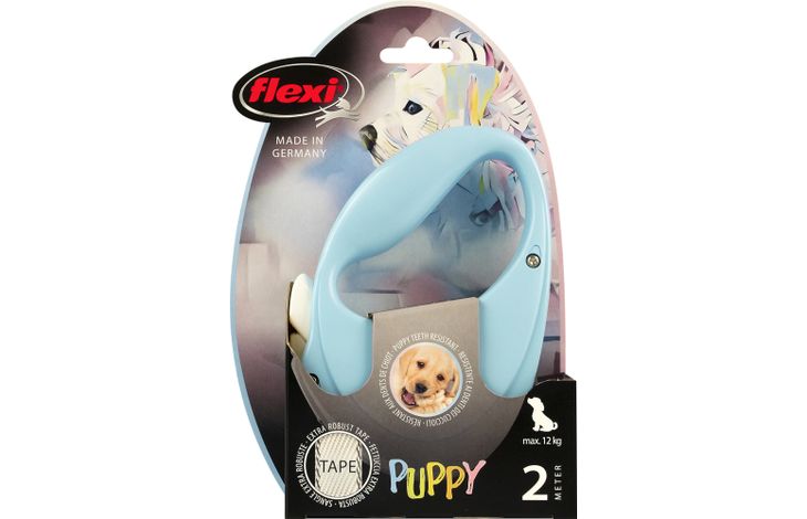 Flexi Flexi Retractable leash Puppy Tape Light blue
