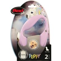 Flexi Flexi Retractable leash Puppy Tape Pink