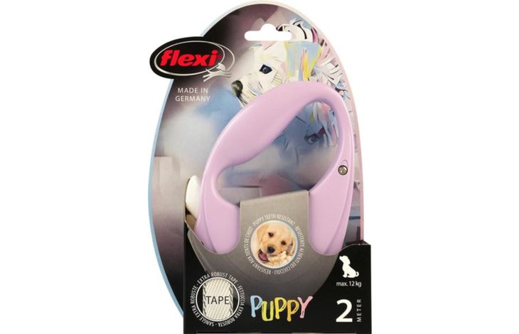 Flexi Flexi Retractable leash Puppy Tape Pink