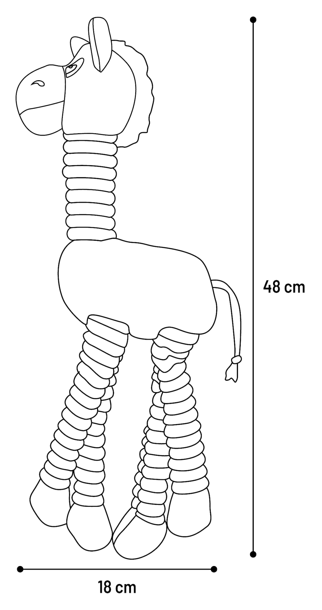 Flamingo Jouet Rasha Âne Gris