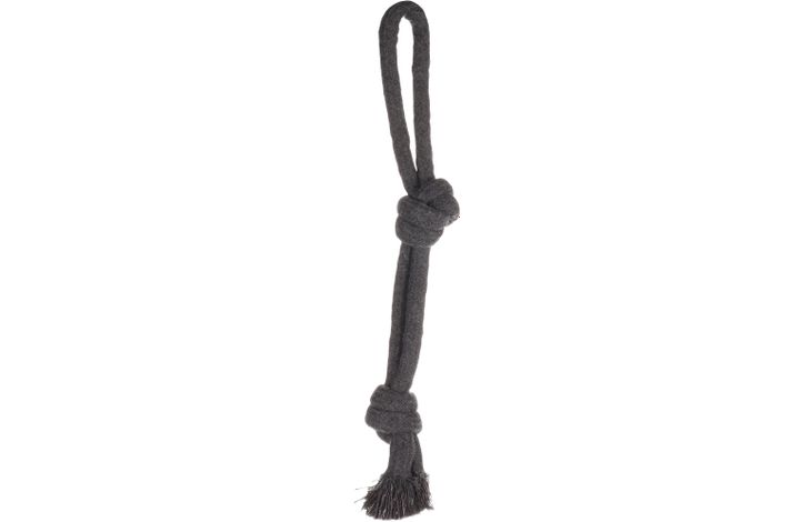 Flamingo Toy Ringo Tug rope with 2 knots Grey