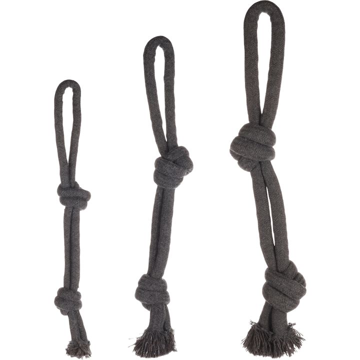 Toy Ringo Tug rope with 2 knots Dark grey | 521938 | Flamingo Pet Products