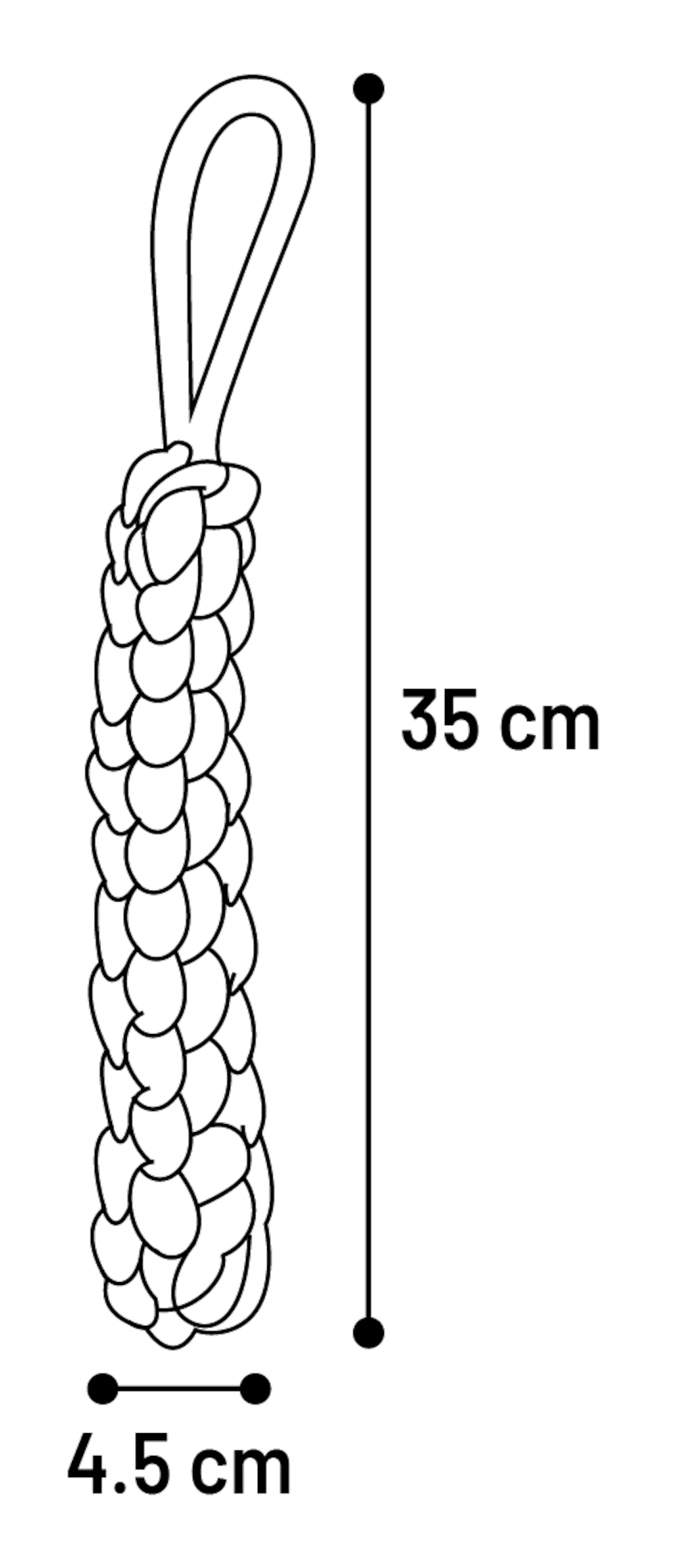 Flamingo Toy Ringo Tug rope & Stick Woven Dark grey