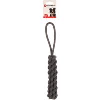 Flamingo Toy Ringo Tug rope & Stick Woven Dark grey