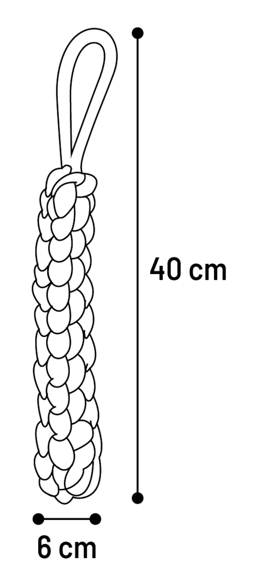 Flamingo Toy Ringo Tug rope & Stick Woven Dark grey