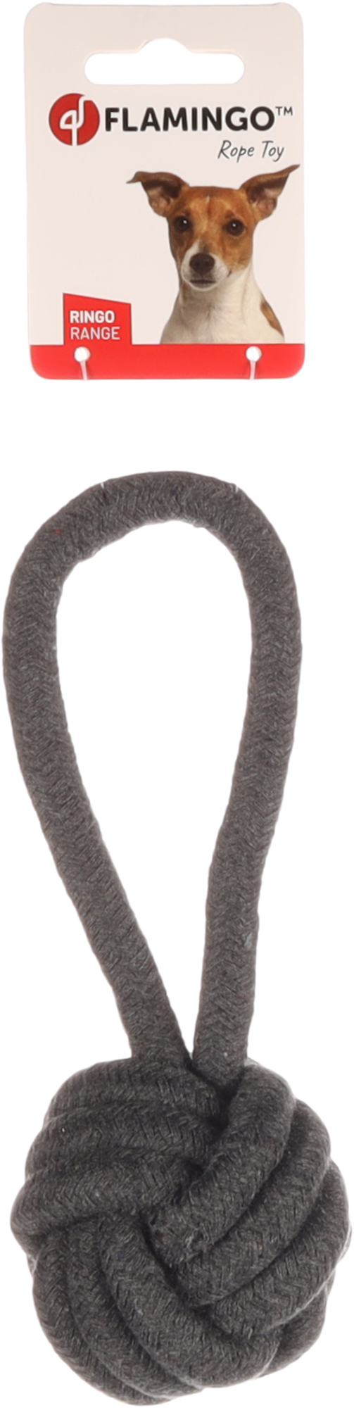 Flamingo Speelgoed Ringo Trektouw & Knoopbal Donkergrijs