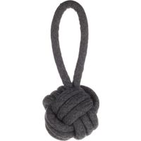 Flamingo Spielzeug Ringo Zerrseil & Knotenball Dunkelgrau