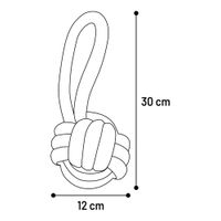 Flamingo Toy Ringo Tug rope & Knotted ball Dark grey