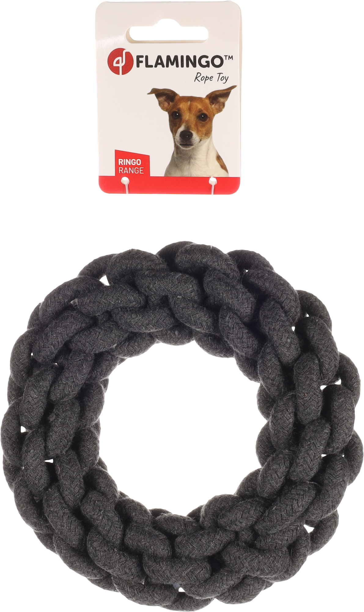 Flamingo Toy Ringo Ring & Cord Woven Dark grey