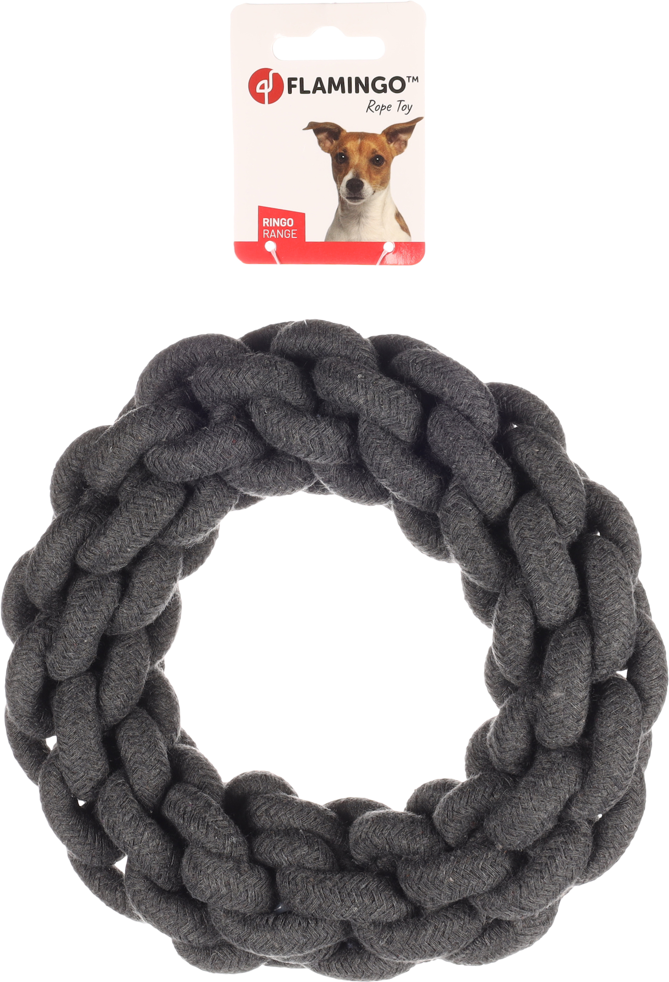 Flamingo Toy Ringo Ring & Cord Woven Dark grey