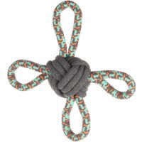 Flamingo Spielzeug Riva Zerrseil & Knotenball Grün