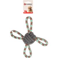 Flamingo Spielzeug Riva Zerrseil & Knotenball Grün