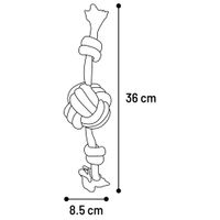 Flamingo Jouet Riva Balle nouée & Cordon avec 2 noeuds Vert