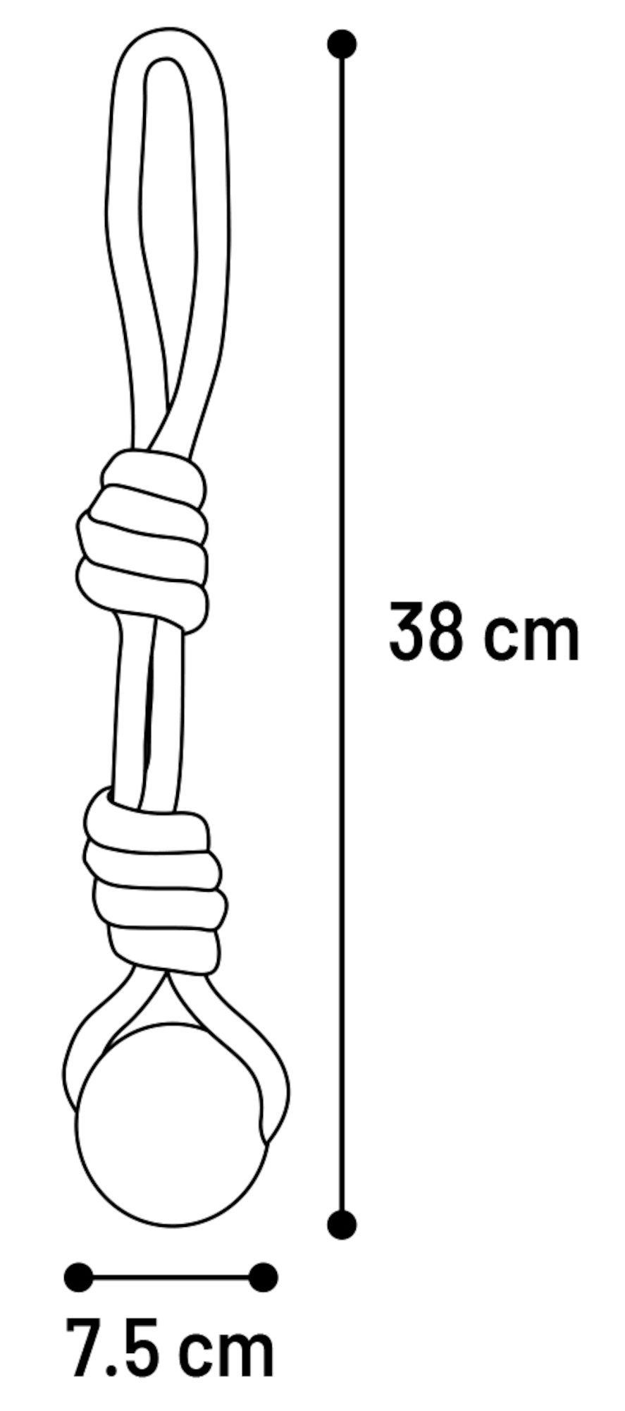Flamingo Spielzeug Riva Zerrseil mit Tennisball Twist Grün