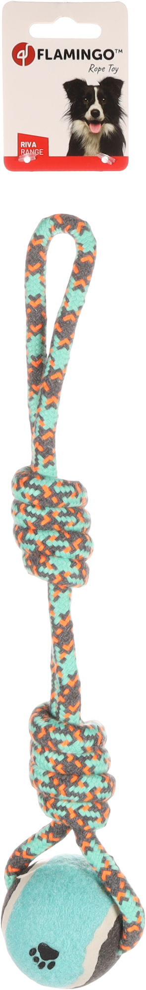 Flamingo Spielzeug Riva Zerrseil mit Tennisball Twist Grün