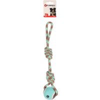 Flamingo Spielzeug Riva Zerrseil mit Tennisball Twist Grün