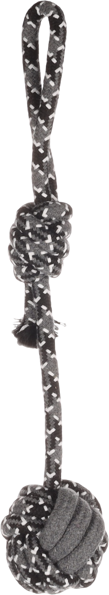 Flamingo Spielzeug Revi Zerrseil & Knotenball Twist Grau