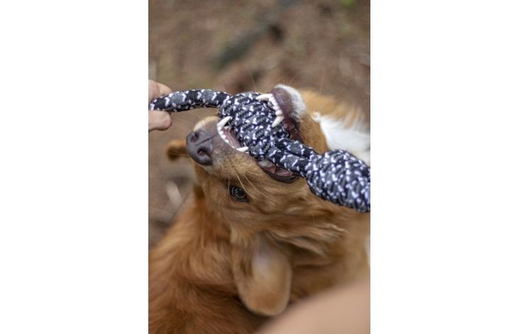 Flamingo Toy Revi Tug rope Twist Grey