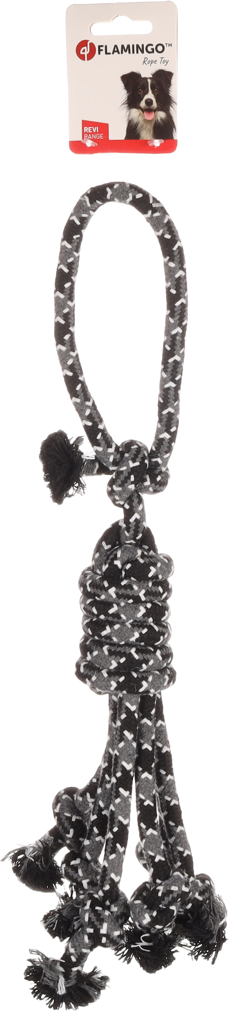 Flamingo Toy Revi Tug rope Twist Grey