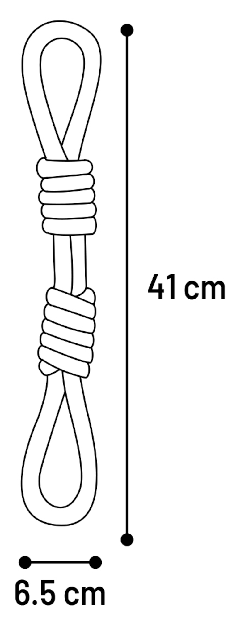Flamingo Spielzeug Revi Zerrseil Twist Grau