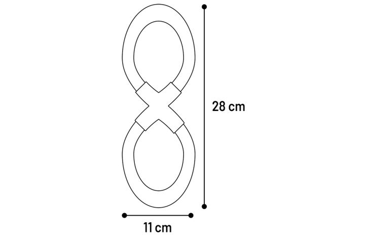 Flamingo Toy Revi Tug rope 8-shape Grey