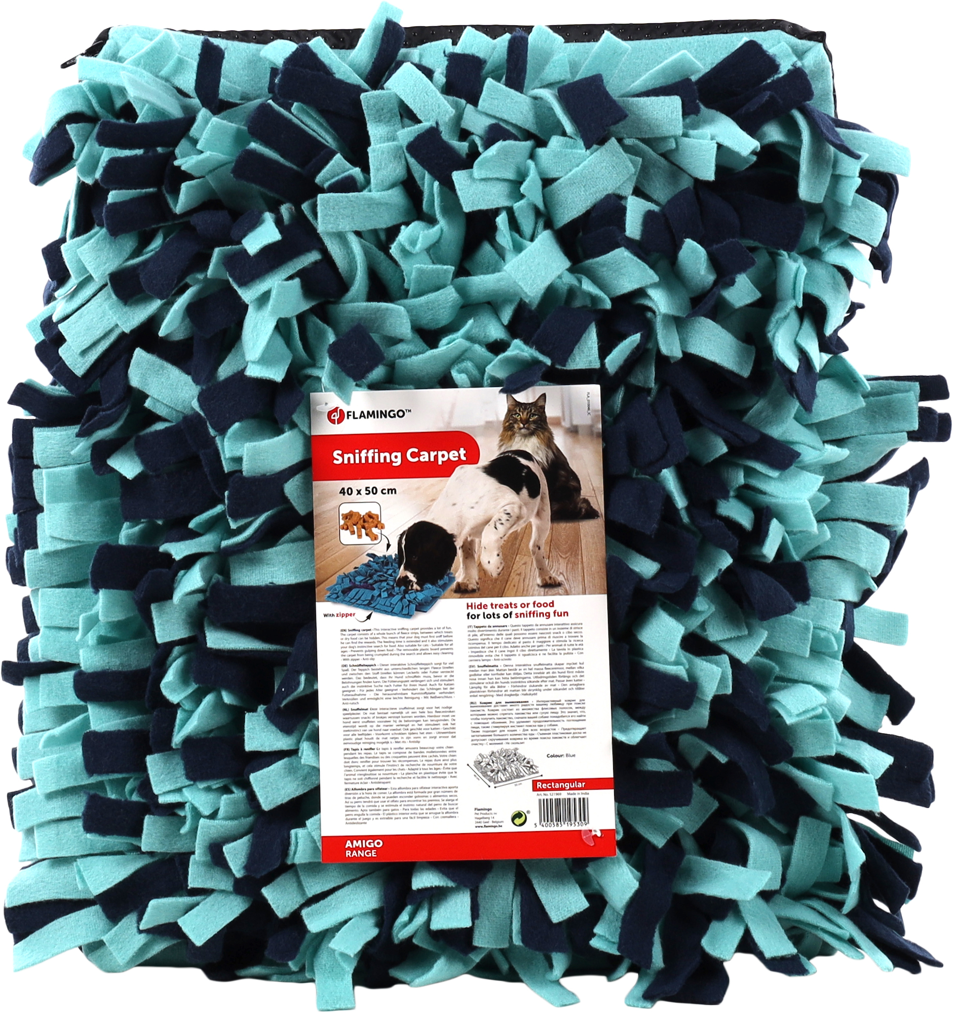 Flamingo Sniffing carpet Amigo  Turquoise