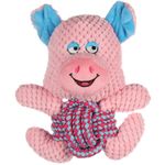 Toy Farmi Pig With rope Pink