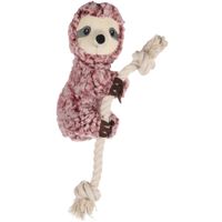 Flamingo Toy Hangta Sloth with rope Antique pink