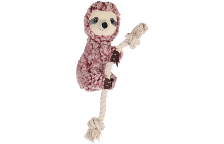 Flamingo Toy Hangta Sloth with rope Antique pink