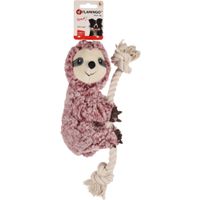 Flamingo Toy Hangta Sloth with rope Antique pink