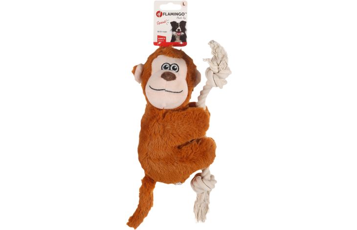 Flamingo Juguete Hangta Mono con cuerda Marrón